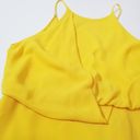 Halston Heritage  Yellow Draped Dress Asymmetrical Cocktail Dress Photo 8