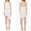 Elliatt NEW  Camo ASYMMETRIC White Ivory SATIN Halter DRAPED Cocktail dress sz S Photo 2