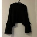 Wooden Ships  Mohair Wool Blend black tiered sleeve sweater m L Photo 3