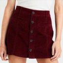 American Eagle  Outfitters Hi- Rise A-Line‎ Maroon Burgundy Skirt,Size 6 Corduroy Photo 0