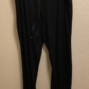 Natori  Black Ribbed Drawstring Sleep Pants (FLAW) Photo 0