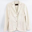 Loro Piana  Cream Cotton Silk Single Breasted Patch Pockets Blazer Jacket Size 42 Photo 0