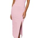 None LYANER Women's Spaghetti Straps Split Hem Sleeveless
Zipper Bodycon Midi Dress Photo 2