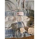 ZARA NWT Belted Paperbag Waist Jean Shorts Size 4 Light Wash Denim Photo 6