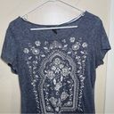 Style & Co  Large Petite Printed V-Neck Short Sleeve T-Shirt Photo 1