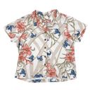 Caribbean Joe Vintage  Women's Floral Hawaiian Shirt Button Front Short Sleeves Photo 0