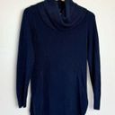 Adrienne Vittadini Navy  Cowl Neck Sweater Size S EUC Photo 0