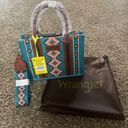 Wrangler NWT aztec print shoulder/crossbody purse - teal Photo 0