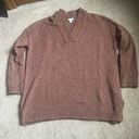 J.Jill  Brown V-Neck Long Sleeve Oversized Sweater  Size Large Photo 0