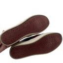 Nine West  Oletta Perforated Sneaker Lasercut Red Burgundy Suede Slip-on Size 8.5 Photo 6