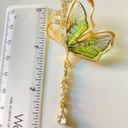 Rhinestone Green Transparent Wings Butterfly Brooch Insect Zircon With Tassel Photo 1