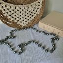 American Vintage Vintage “Ingvena” Black Dark Pearl Necklace Heavy Glass Metallic Romantic Classic Photo 7