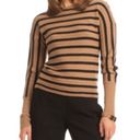 Trina Turk  100% Merino Wool Striped Boatneck Sweater Sz M Photo 1