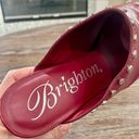 Brighton “TAP” Lipstick (Red) Leather Peep Toe Studded Heels/Sandals - Sz 7 1/2M Photo 9