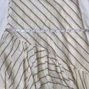 LUCHA the Label Linen Handkerchief High Low Stripe Cream Beige Skirt Sz 4 Tan Photo 7