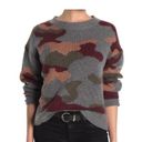 360 Cashmere  Camo Print Pullover Crewneck Pullover Sweater. XS Photo 0