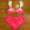 Princess Peach Hot Pink Faux Leather & Lace Festival Set Large Photo 1