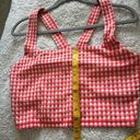 Aerie  Offline Women's XL Red Gingham Plaid Crop Top Country Western Rodeo New Photo 7