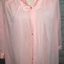 Vanity Fair NWT  Long Robe Pink Small Gown USA Tricot All Nylon Vintage Button Up Photo 1