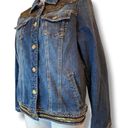  Embellished Denim Jacket Women's Size Small (Chico's 0) Photo 2