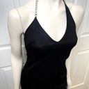 Revolve AREA Embellished Crystal Halter Asymmetrical Mini Dress Black Size 10 Photo 4