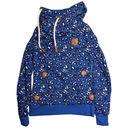 Wanakome  Melody Royal Blue Leopard Print Pullover Drawstring Hoodie Sweatshirt S Photo 0