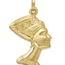 Tehrani Jewelry 14k Real Gold Nefertiti Egyptian Queen Pendant  Photo 0