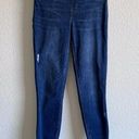 Spanx  Distressed Denim High Rise Elastic Waist Jeggings Photo 0