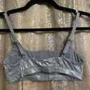 SKIMS  Fits Everybody Scoop Silver Shine Metallic Bralette Small NWT Photo 1