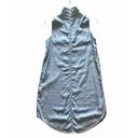 SO  Brand DENIM DRESS Womens XS Sleeveless Criss Cross Tie Front Pockets Collar Photo 4