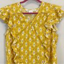 Veronica Beard  Joi Top in Sun Multi Flutter Sleeves Floral Print Blouse Size 12 Photo 5