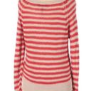 BCBG MaxAzria large striped hi low linen sweater Photo 2