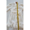 Betsey Johnson  Satin lace ruffle belted wrap Robe White Pearl size Medium Photo 10