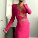 Misha Collection Gracie Cut Out Mini Dress in Bright Pink NWT Size 6 Retail $317 Photo 0