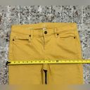 Loft  skinny jeans size 10 mustard yellow Photo 5