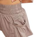 Free People FP  Movement Get Your Flirt On Shorts Athletic Pumice Tan Brown Sz S Photo 2