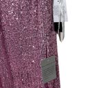 Donna Morgan  Sequin V Neck Spaghetti Strap Midi Dress with High Slit Size 14 New Photo 13