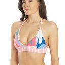 Splendid  BIKINI SET REVERSIBLE THIN STRIPED PALE PINK FLORAL NWT SZ L Photo 10