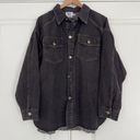 Princess Polly  Allen Denim Jacket Black Button Down Pockets 100% Cotton Jean 4 Photo 1