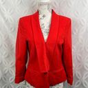 Bardot Revolve  Red Cropped Blazer Shawl Collar Cuffed Sleeves Sie 10 NWT Photo 2