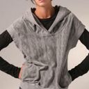 Juicy Couture Y2K Hooded Pullover Terrycloth Vest Light Grey Sweatshirt Velour M Photo 1