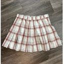 Aerie NWT  Class Act Pleated Skirt Plaid Red Size Medium Photo 6