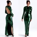 House Of CB  Belle Pine Green Sequin Maxi Dress S Photo 1