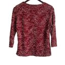 Christopher & Banks Christopher Banks Women Top M Rust 3/4 Sleeve Lace Shell Mature Lined Officewear Photo 2