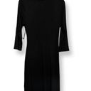 Karen Kane Womens Cascade Sheath Dress Black Stretch 3/4 Sleeve USA M New Photo 3