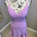 PaperMoon Ruffle Back Bow Mini Dress Lavender size Photo 3