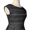 Tiana B . Fit & Flare Party Dress Cap Sleeves Black Illusion Lace Women’s 14 Photo 5