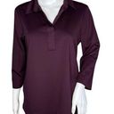 Chico's  Shirt Womens Medium 1 Deep Purple Slinky Career Casual Office Work Travel Photo 0