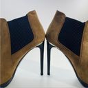 Burberry  brown suede peep toe ankle booties Photo 9