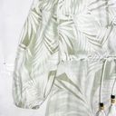 Cynthia Rowley Green Linen Blend Kaftan Midi Dress Cover Up Tropical Beach Small Photo 5